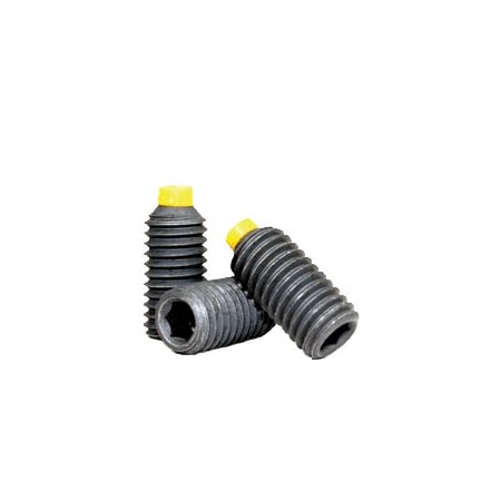 Newport Fasteners Socket Set Screw, Nylon Tip, M12-1.75 x 12mm, Alloy Steel, Black Oxide, Hex Socket , 100PK 955460-100